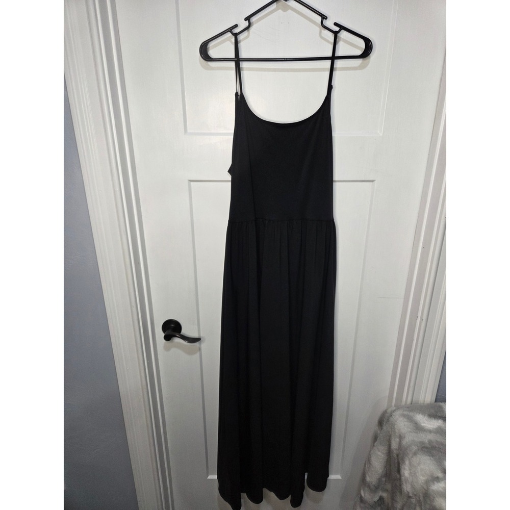 HALARA Black Sleeveless Spaghetti-Strap Maxi Dress large